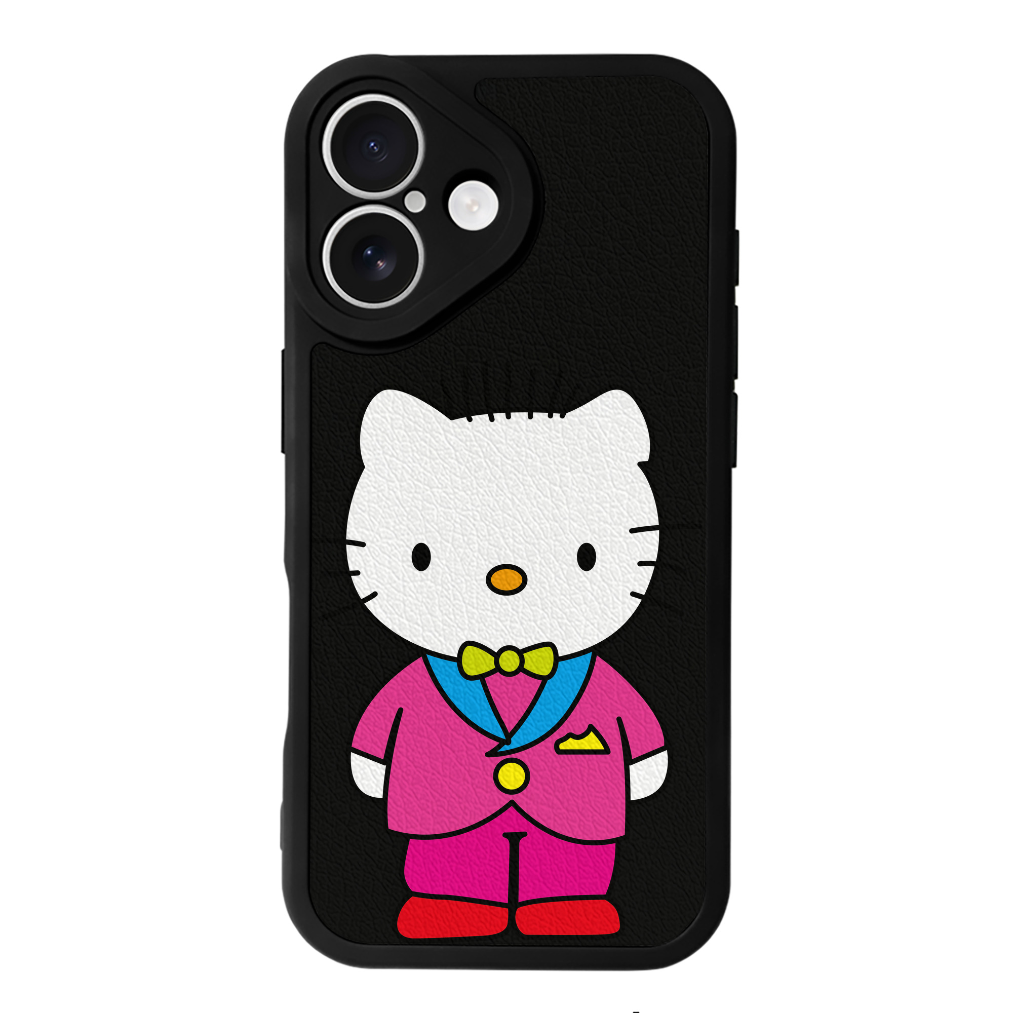 （画像用） Hello Kitty ハローキティ 【iPhone 16シリーズ対応】シリコンスマホケース（レザー調） 材質：シリコン